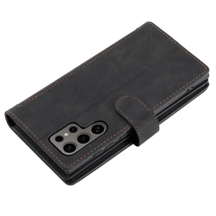 OEM - Samsung Galaxy S26 Ultra Fodral 9 Kortfack Dragkedja Konstläder - Svart