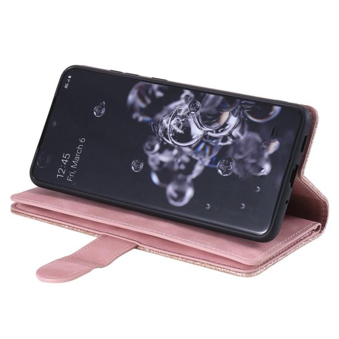 OEM - Samsung Galaxy S26 Ultra Fodral 9 Kortplatser Dragkedja Konstläder - Roséguld
