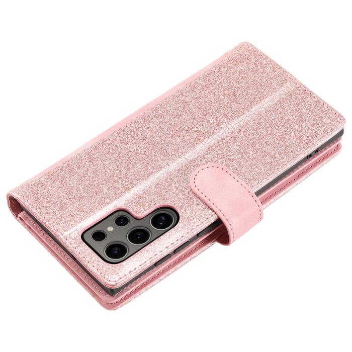 OEM - Samsung Galaxy S26 Ultra Fodral 9 Kortplatser Dragkedja Konstläder - Roséguld