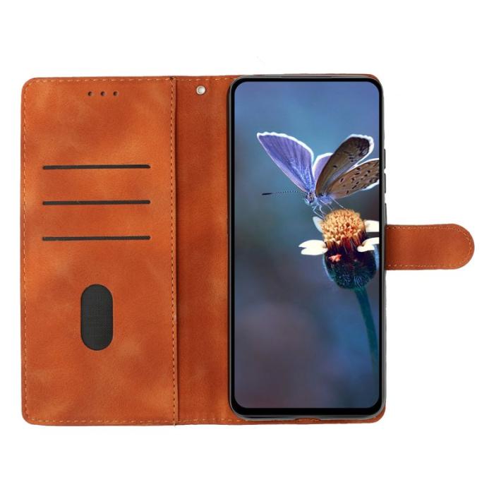 OEM - Samsung Galaxy S26 Ultra Fodral Äkta Läder Blommönster - Brun