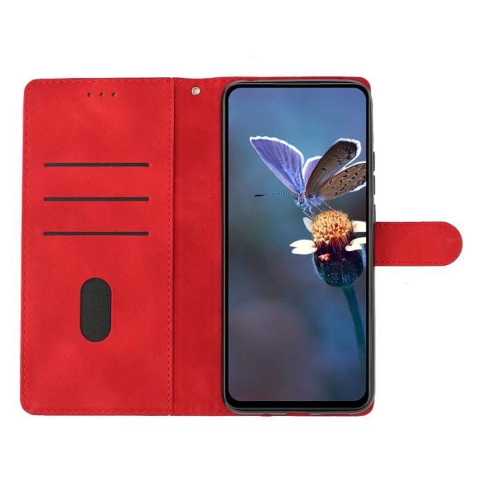 OEM - Samsung Galaxy S26 Ultra Fodral Äkta Läder Blommönster - Röd