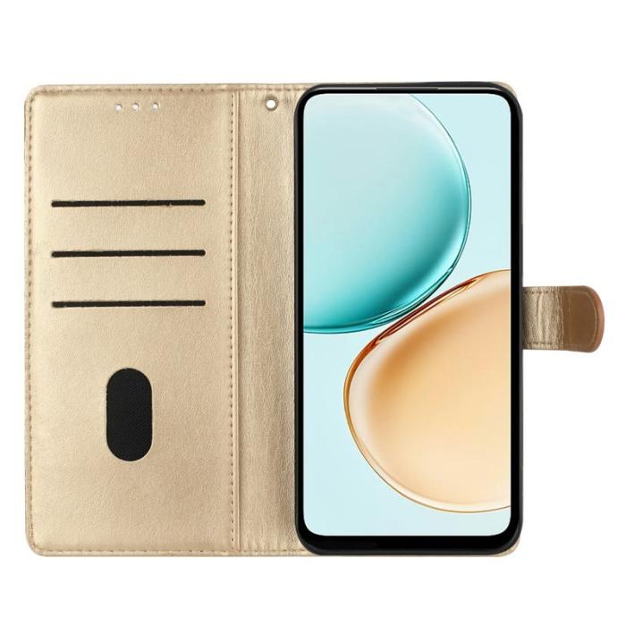 OEM - Samsung Galaxy S26 Ultra Fodral Äkta Läder Flip Cover - Guld
