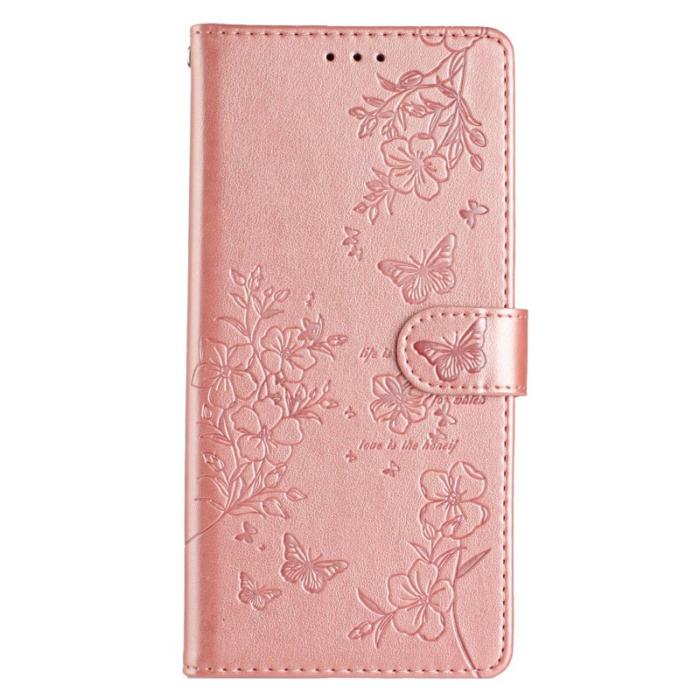 OEM - Samsung Galaxy S26 Ultra Fodral Äkta Läder Flip Cover - Roséguld