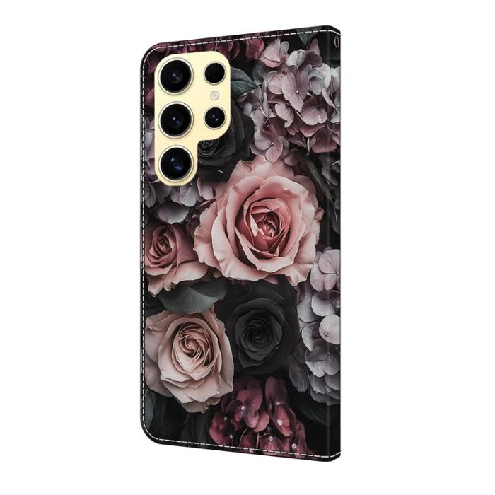 OEM - Samsung Galaxy S26 Ultra Fodral Äkta Läder Mönster - Kinesisk Ros