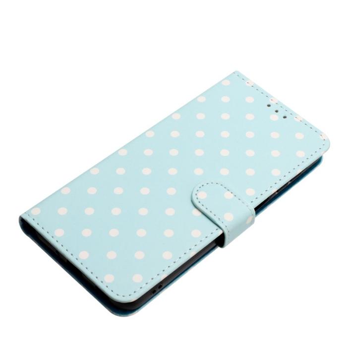 OEM - Samsung Galaxy S26 Ultra Fodral Äkta Läder Polka Dot - Blå