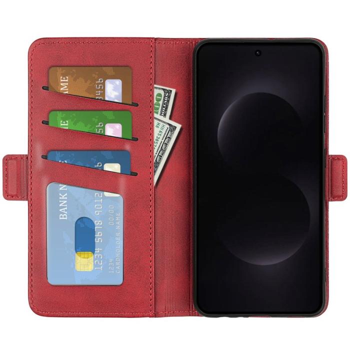 AZNS - Samsung Galaxy S26 Ultra Fodral Äkta Läder - Röd