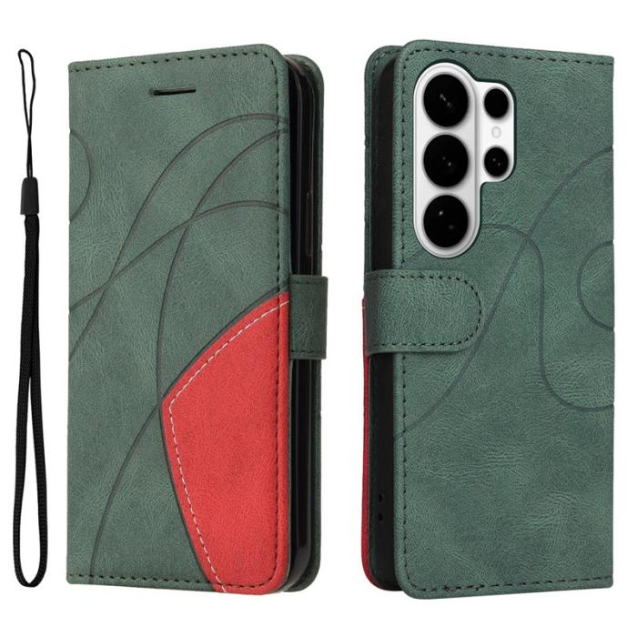 AZNS - Samsung Galaxy S26 Ultra Fodral Äkta Läder Ställ - Grön