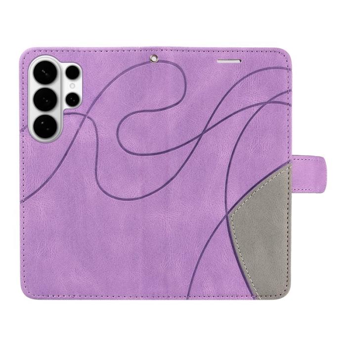 OEM - Samsung Galaxy S26 Ultra Fodral Äkta Läder Ställ - Lila