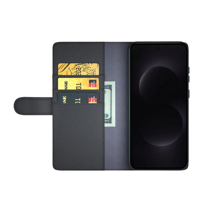 OEM - Samsung Galaxy S26 Ultra Fodral Äkta Läder Ställ - Svart