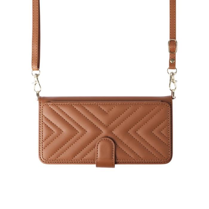 YIKATU - Samsung Galaxy S26 Ultra Fodral Äkta Läder Stativ - Brun