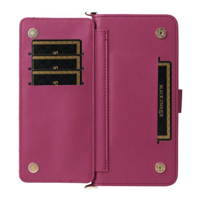 OEM - Samsung Galaxy S26 Ultra Fodral Handrem Äkta Läder Ställ - Rosa