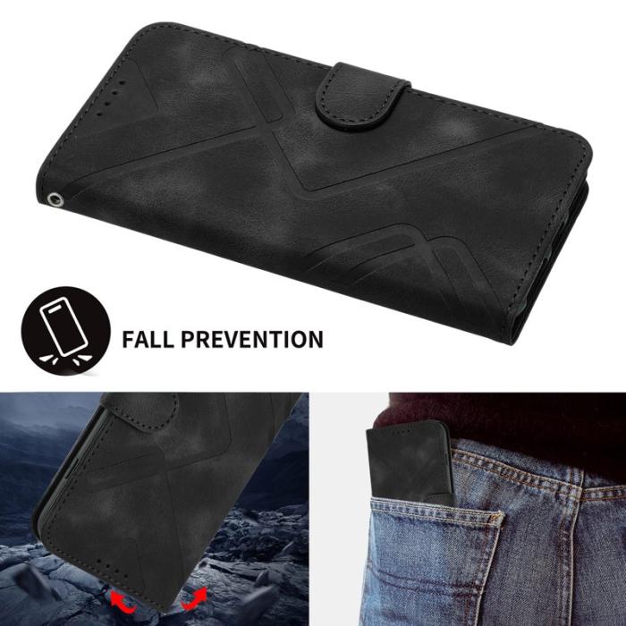 OEM - Samsung Galaxy S26 Ultra Fodral Impräntat Konstläder - Svart