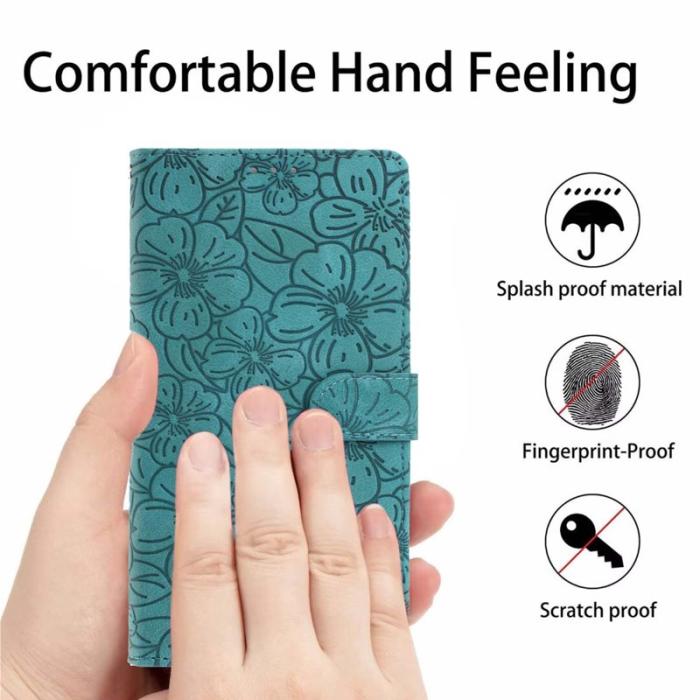 OEM - Samsung Galaxy S26 Ultra Fodral Konstläder Cherry Blossom - Grön