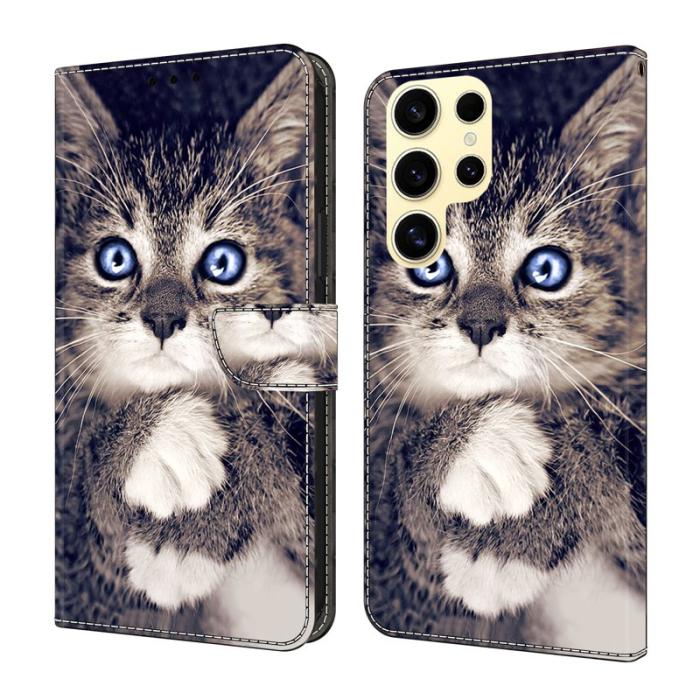 OEM - Samsung Galaxy S26 Ultra Fodral Konstläder Mönstertryck - Hand-hållande Katt