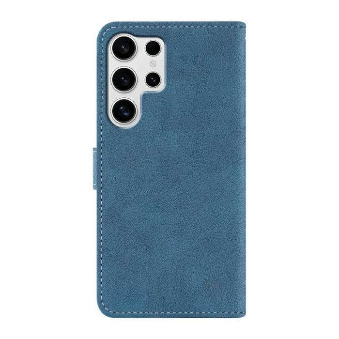 OEM - Samsung Galaxy S26 Ultra Fodral Konstläder Retro - Blå