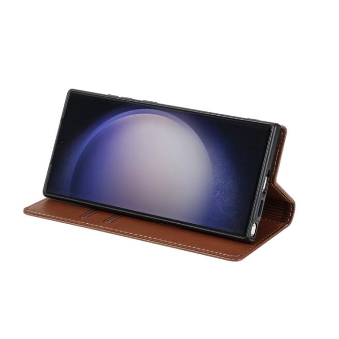 OEM - Samsung Galaxy S26 Ultra Fodral Magnetisk Stängning Konstläder - Brun