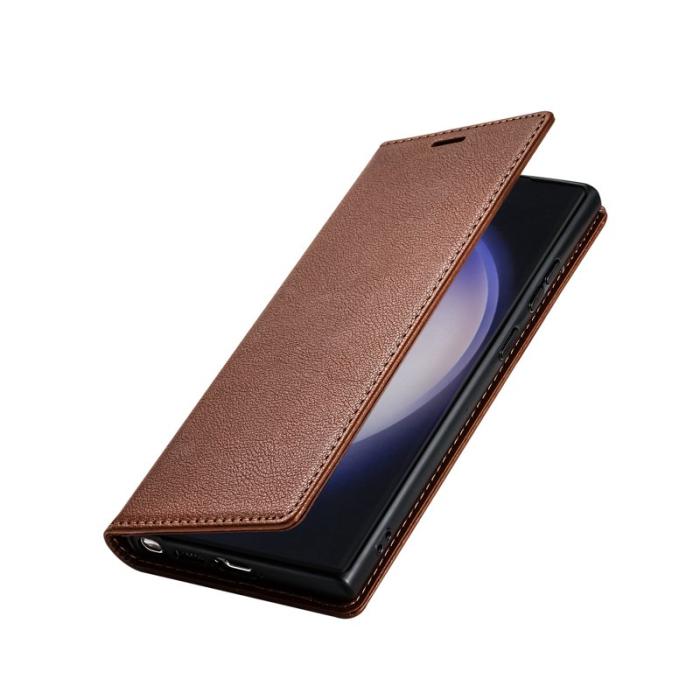 OEM - Samsung Galaxy S26 Ultra Fodral Magnetisk Stängning Konstläder - Brun