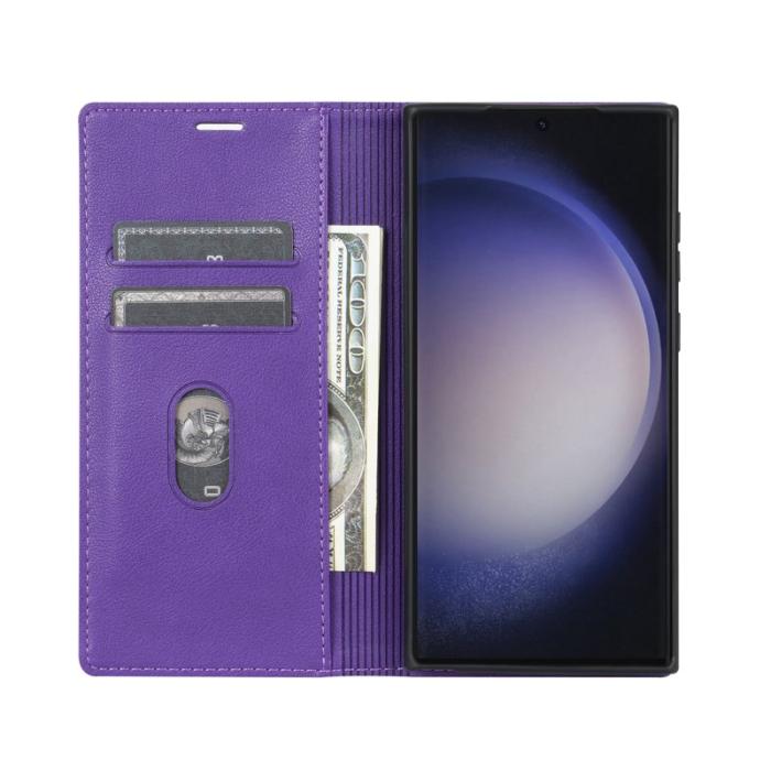 OEM - Samsung Galaxy S26 Ultra Fodral Magnetisk Stängning PU Läder - Lila