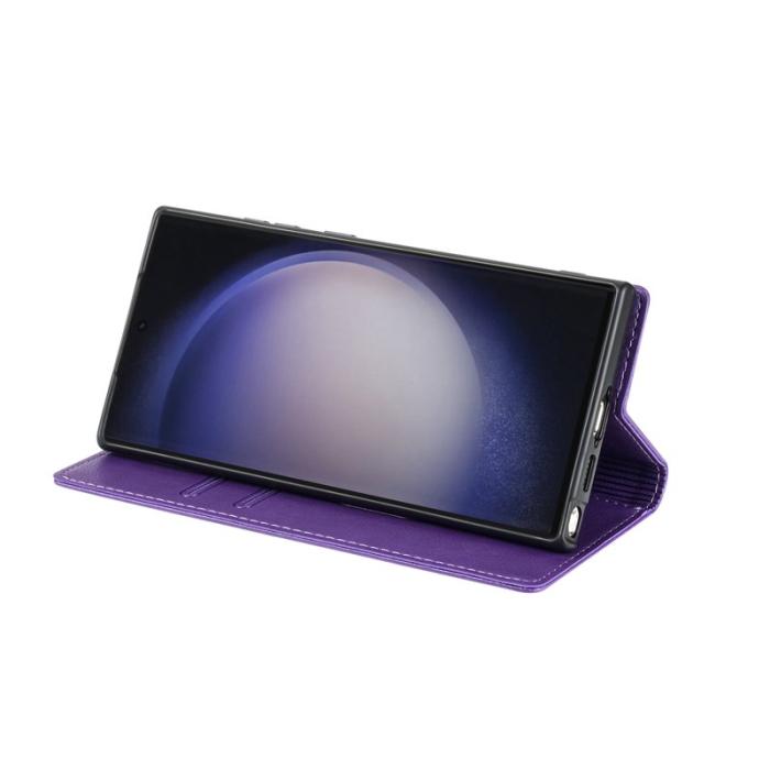 OEM - Samsung Galaxy S26 Ultra Fodral Magnetisk Stängning PU Läder - Lila