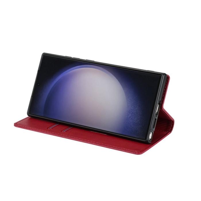 OEM - Samsung Galaxy S26 Ultra Fodral Magnetisk Stängning PU Läder - Röd