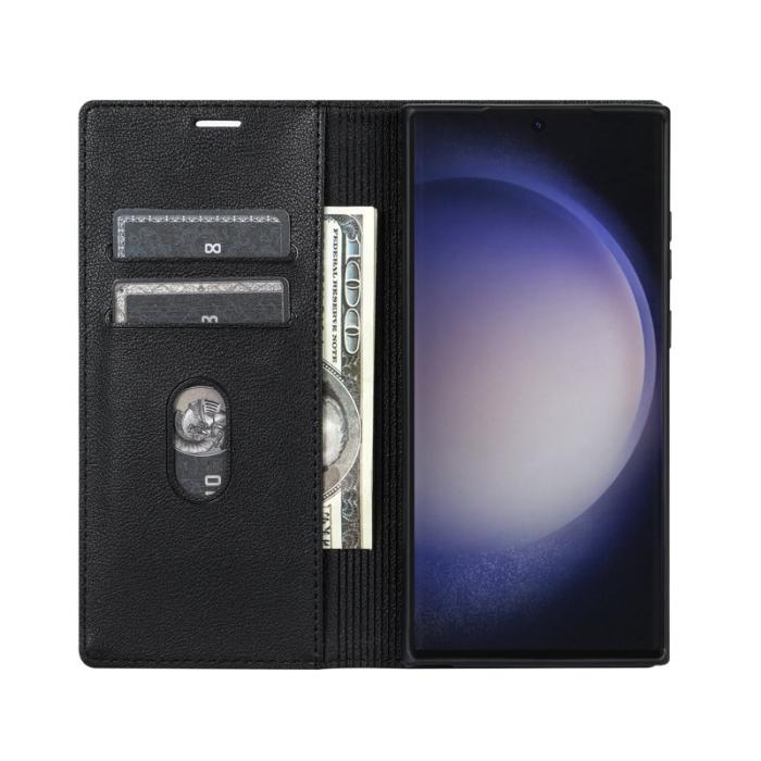 OEM - Samsung Galaxy S26 Ultra Fodral Magnetisk Stängning PU Läder - Svart