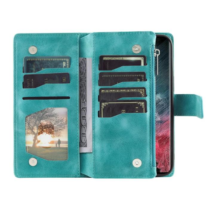 OEM - Samsung Galaxy S26 Ultra Fodral Mandala Blommönster Konstläder - Mintgrön