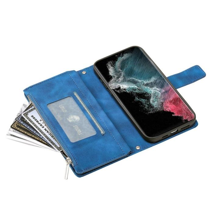 OEM - Samsung Galaxy S26 Ultra Fodral Mandala Blommönster PU Läder - Blå