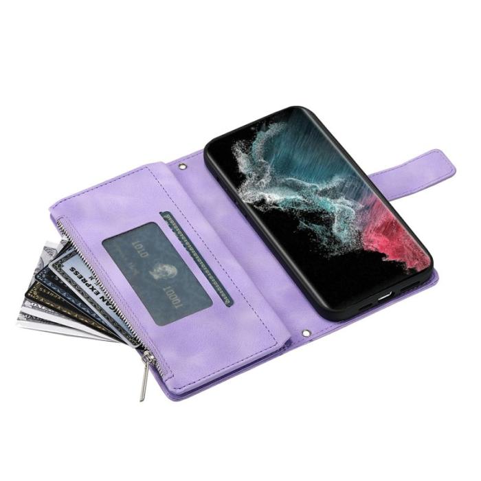 OEM - Samsung Galaxy S26 Ultra Fodral Mandala Blommönster PU Läder - Lila