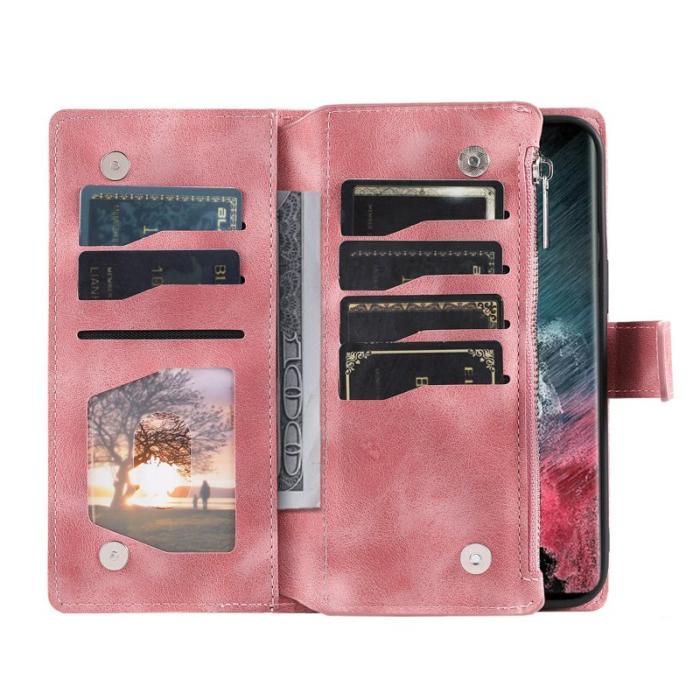 OEM - Samsung Galaxy S26 Ultra Fodral Mandala Blommönster PU Läder - Roséguld