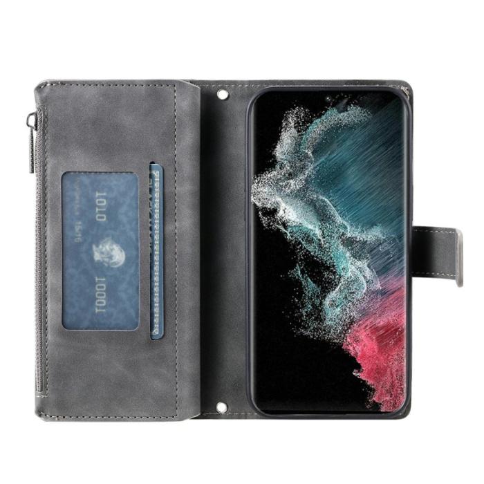 OEM - Samsung Galaxy S26 Ultra Fodral Mandala Mönster PU Läder - Grå