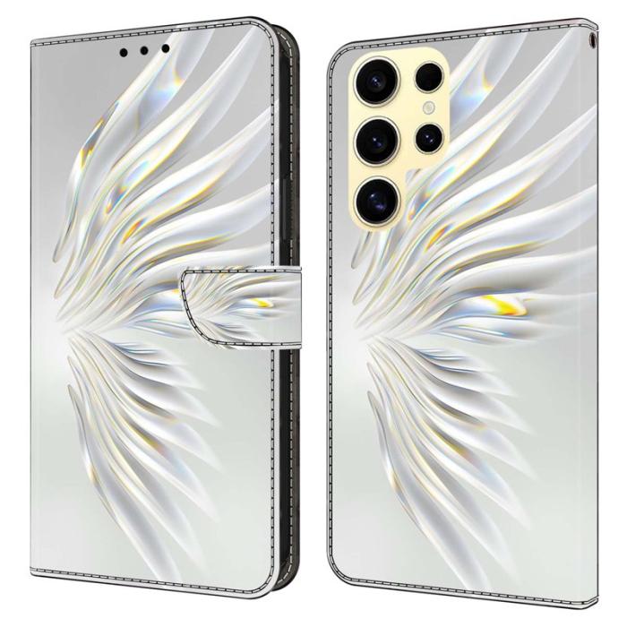 OEM - Samsung Galaxy S26 Ultra Fodral Mönstertryck Ställ Läder Flip - Crystal Wings