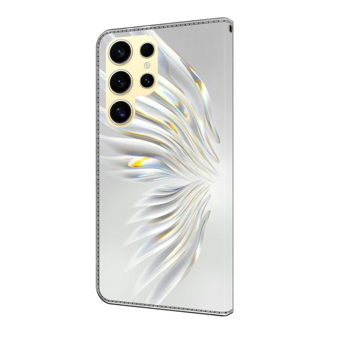 OEM - Samsung Galaxy S26 Ultra Fodral Mönstertryck Ställ Läder Flip - Crystal Wings