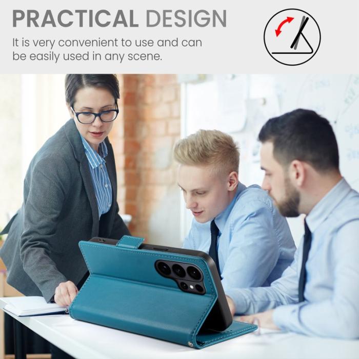 OEM - Samsung Galaxy S26 Ultra Fodral PU Läder - Blå