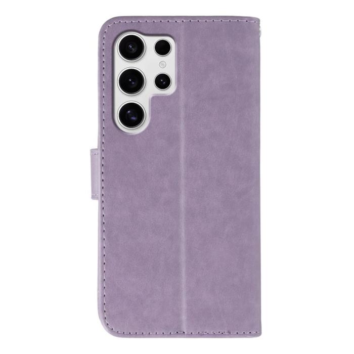 OEM - Samsung Galaxy S26 Ultra Fodral PU Läder Flip med Rem - Lila