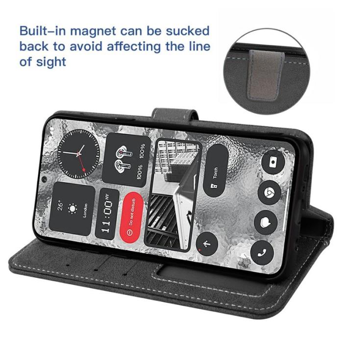 OEM - Samsung Galaxy S26 Ultra Fodral Retro PU Läder - Svart