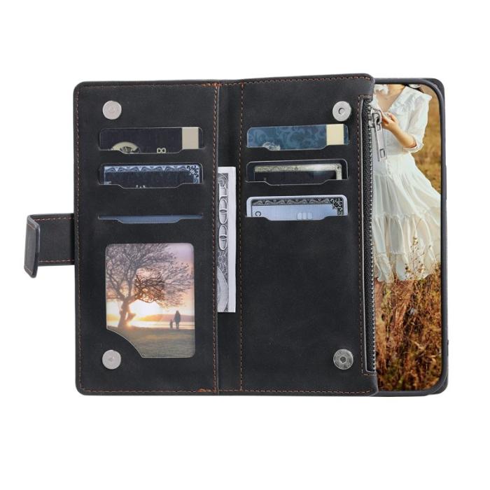 OEM - Samsung Galaxy S26 Ultra Fodral Rhombus Stitching Line Konstläder - Svart