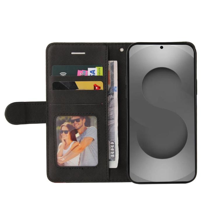 OEM - Samsung Galaxy S26 Ultra Fodral Ställ Äkta Läder - Svart