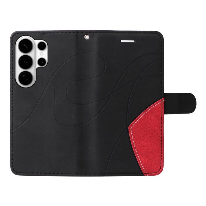 OEM - Samsung Galaxy S26 Ultra Fodral Ställ Äkta Läder - Svart