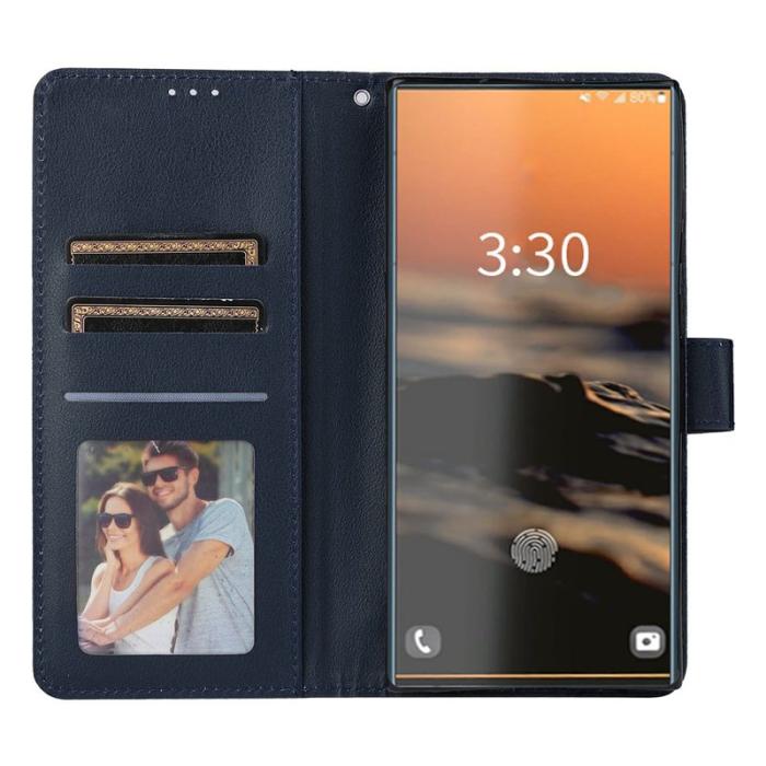 OEM - Samsung Galaxy S26 Ultra Fodral Ställ PU Läder - Blå