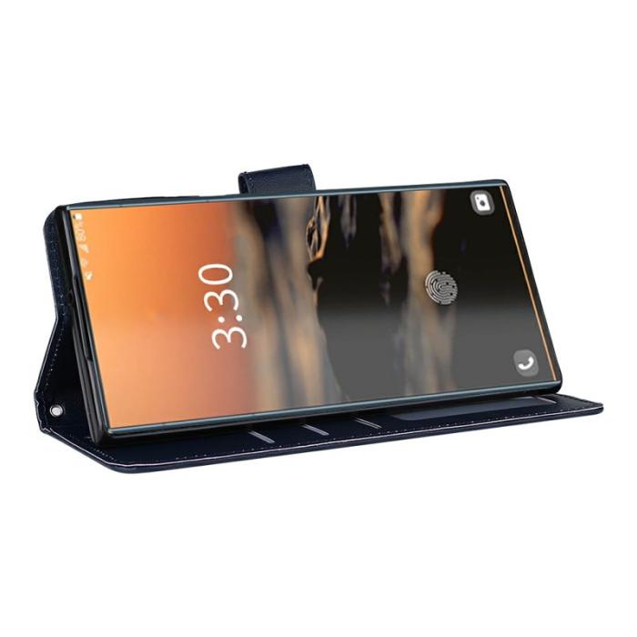 OEM - Samsung Galaxy S26 Ultra Fodral Ställ PU Läder - Blå