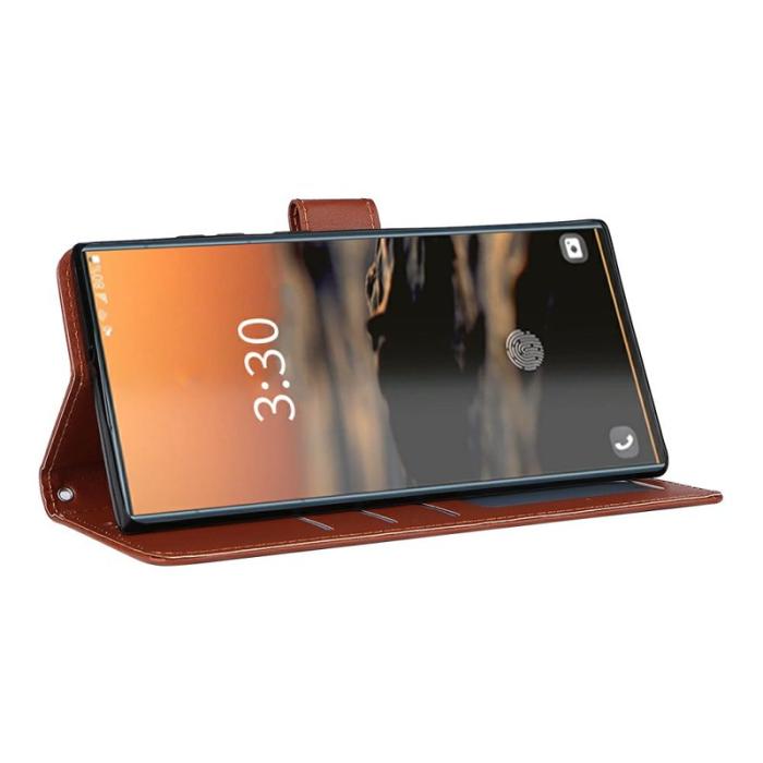 OEM - Samsung Galaxy S26 Ultra Fodral Ställ PU Läder - Brun