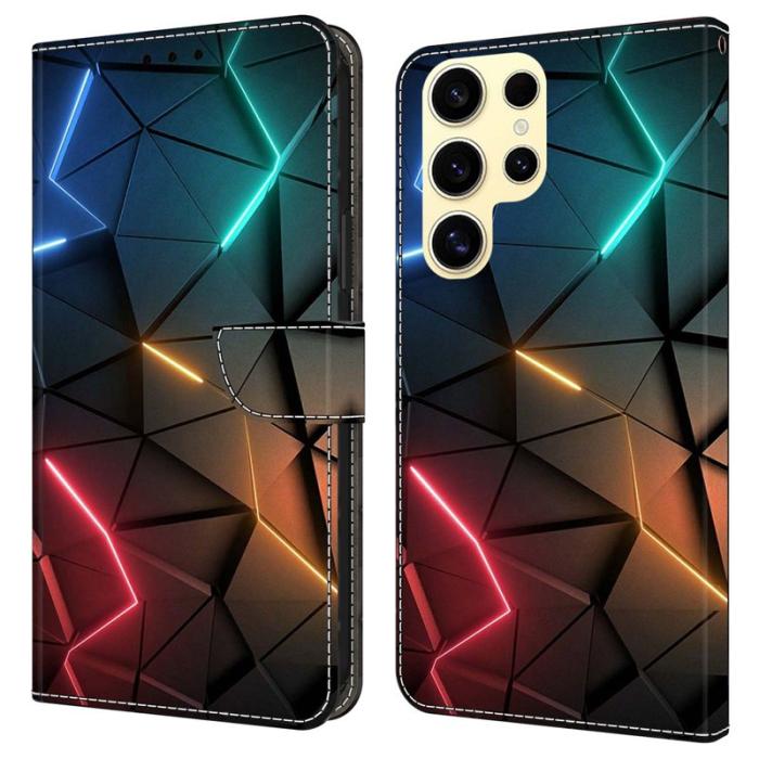 OEM - Samsung Galaxy S26 Ultra Fodral Ställning Konstläder - Ljus Sprickor