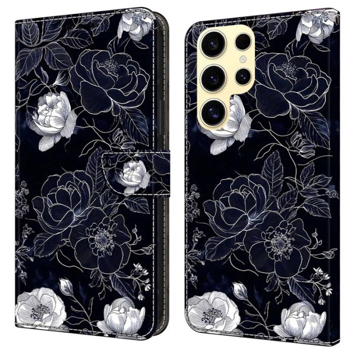 OEM - Samsung Galaxy S26 Ultra Fodral Ställning Mönstertryck Konstläder - Blommor