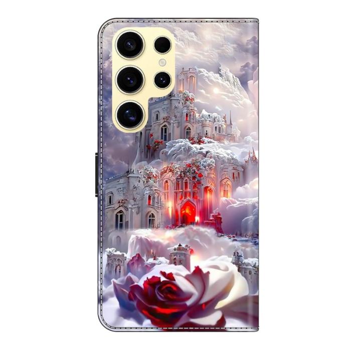 OEM - Samsung Galaxy S26 Ultra Fodral Ställning Mönstertryck Konstläder - Castle