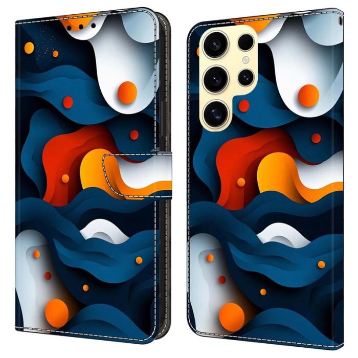 OEM - Samsung Galaxy S26 Ultra Fodral Ställning Mönstertryck Konstläder - Gradient