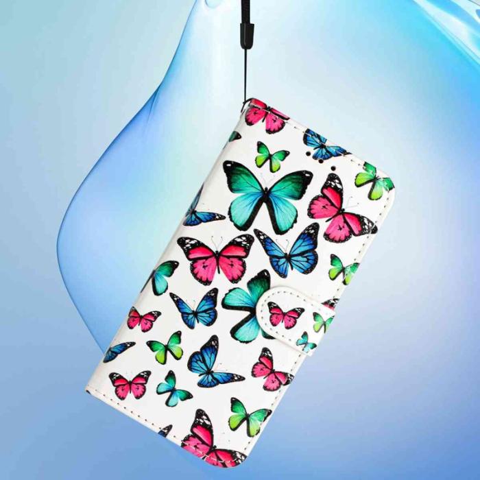 OEM - Samsung Galaxy S26 Ultra Fodral Tryckt Mönster PU Läder Ställ - Fjärilar