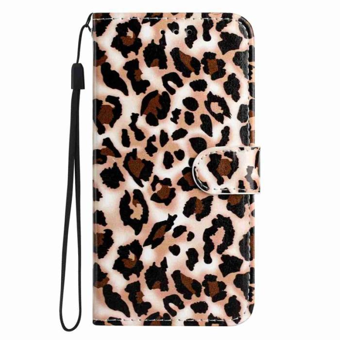 OEM - Samsung Galaxy S26 Ultra Fodral Tryckt Mönster PU Läder Ställ - Leopard Print