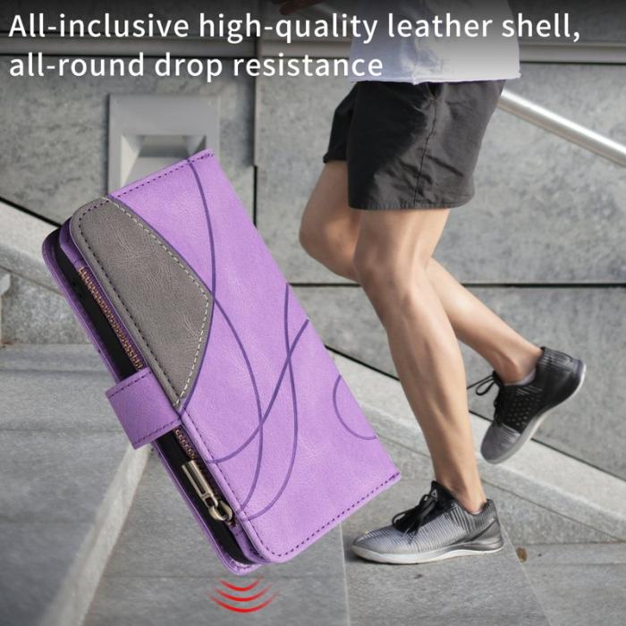 OEM - Samsung Galaxy S26 Ultra Mobilskal KonstLäder Med Rem Dragkedja - Lila