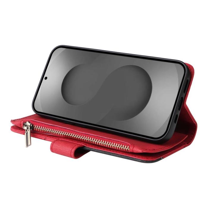 OEM - Samsung Galaxy S26 Ultra Mobilskal KonstLäder Med Rem - Röd