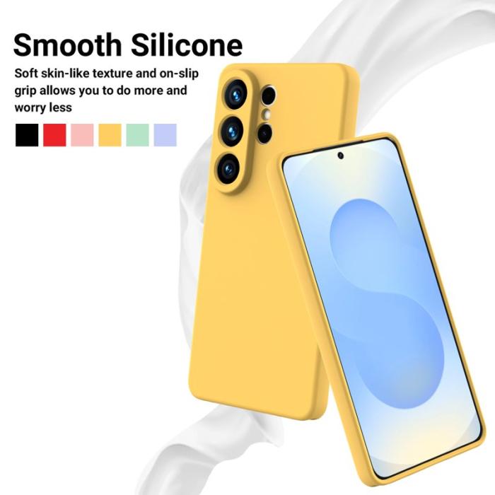 OEM - Samsung Galaxy S26 Ultra Mobilskal Flytande Silikon - Gul